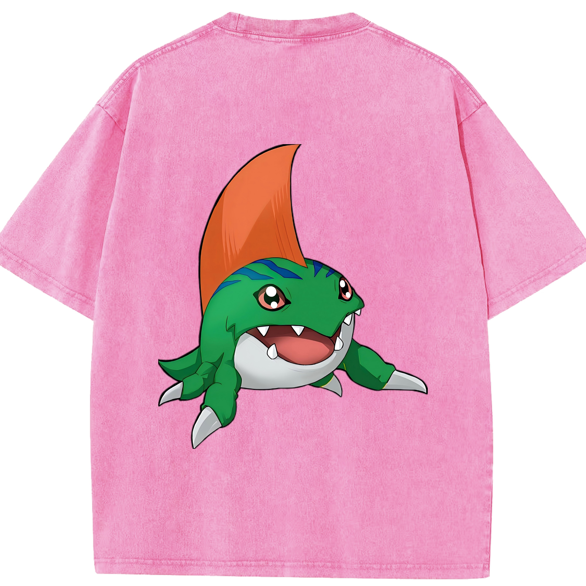 （画像用） Digimon デジタルモンスター/デジモン 綿100% ヴィンテージ風 半袖Tシャツ（背面プリント）